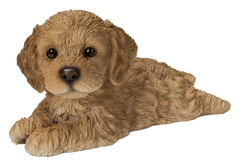 Vivid Arts Indoor & Outdoor Ornaments Vivid Arts Pet Pal Laying Brown Cockapoo Puppy