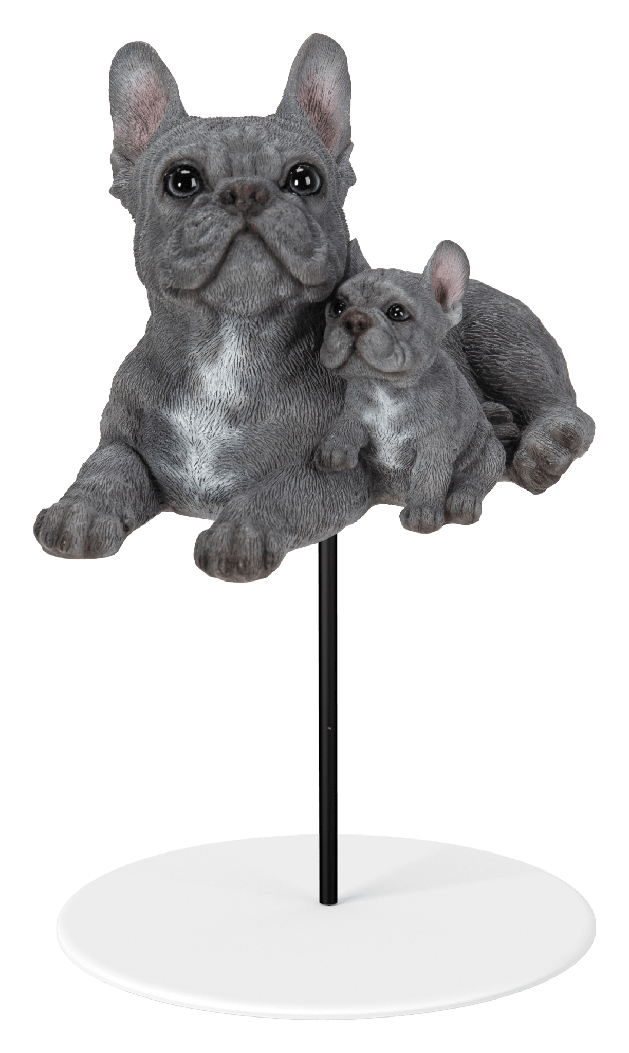 Vivid Arts Indoor & Outdoor Ornaments Vivid Arts Plant Pal Blue French Bulldog and Puppy