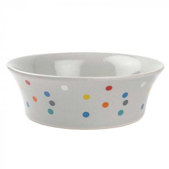 Zoon Pet Bowls Zoon Ceramic Polka Dot Cat Bowl 15cm