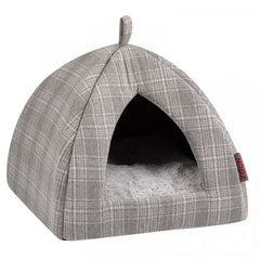 Zoon Cat Beds & Mattresses Zoon Grey Plaid Cat Igloo