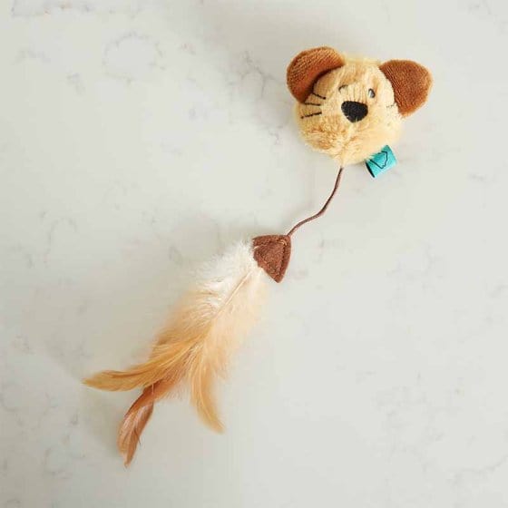 Zoon Cat Toys Zoon Nip-It Catnip Toy - Mouse Head and Feather