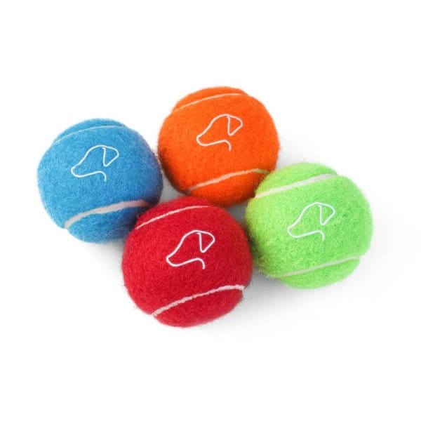 Zoon Dog Toys Zoon Pooch 5cm Squeaky Mini Tennis Balls - 4pk