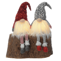 Festive Christmas Lit Decor Festive Christmas Lit Red/Silver Dangle Leg Gonk