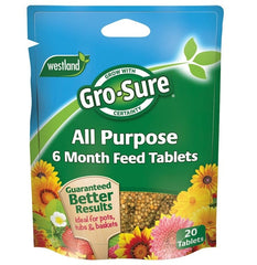 Westland Horticulture Garden Plant Feeds Gro-Sure All-Purpose 6 Month Plant Feed 20 tablets