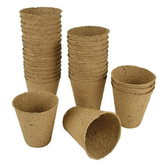 Gardman Fibre Pots Grow It Fibre Pots Round 6cm Pack of 24