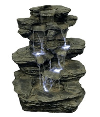 Aqua Creations Water Feature Hamac Solar Pine Lake Slate Falls Water Feature