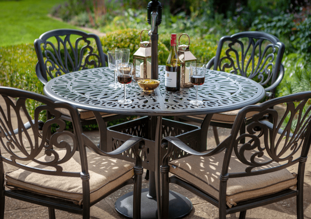 Hartman Amalfi 4 Seat Round Set In Bronze Trowell Garden Centre