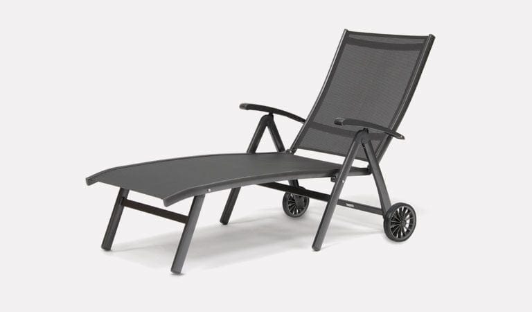 Kettler Surf Active Folding Sunlounger Iron Grey Trowell Garden Centre