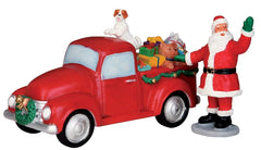 Lemax Table Pieces Lemax Christmas Village Accessory, Santa`s Truck, Set of 2