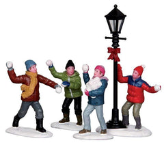 Lemax Figurine Lemax Christmas Village Figurine, Snowball Fight Set of 4