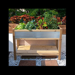 Panacea Panacea Galvanised and Cedar Elevated Garden Planter (Drop ship only)