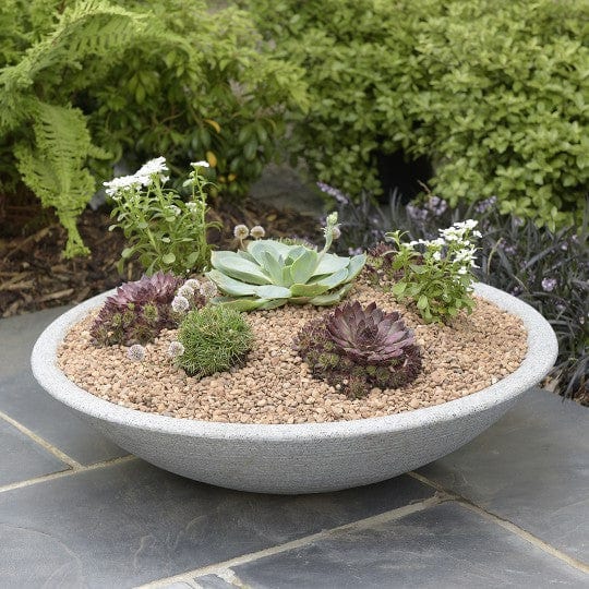 Stewart Varese low bowl planter - Alpine Grey – Trowell Garden Centre