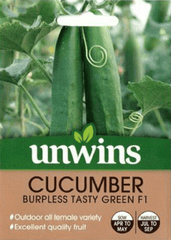 Unwins Cucumber Seeds Unwins Cucumber Burpless Tasty Green F1 Seeds