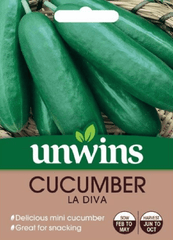 Unwins Cucumber Seeds Unwins Mini Cucumber La Diva F1 Seeds