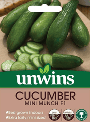 Unwins Cucumber Seeds Unwins Mini Cucumber Mini Munch F1 Seeds