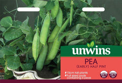 Unwins Vegetable Seeds Unwins Pea Early Half Pint