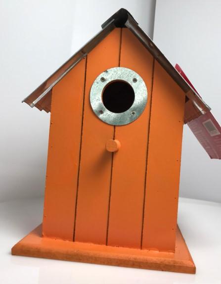 Wild Bird Nest Box Birdhouse Wood with corrugated roof 6 Various Col Trowell Garden Centre